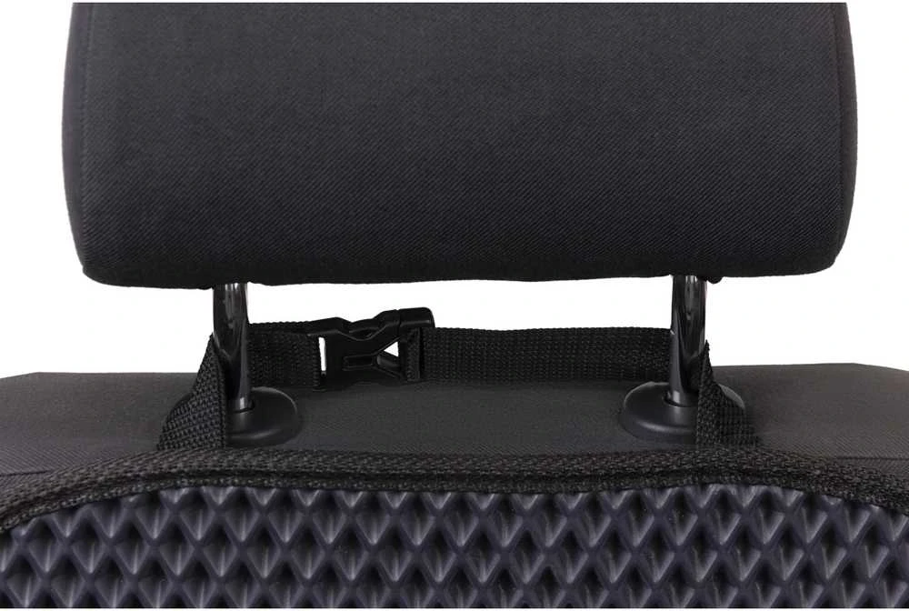 Automobilio sėdynės atlošo apsauga nuo vaikų EVAtech 68x46 cm - pilka / juodi kraštai