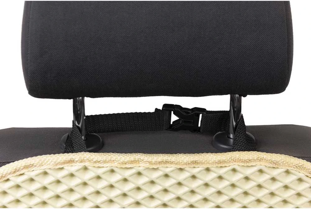 Automobilio sėdynės atlošo apsauga nuo vaikų EVAtech 68x46 cm - kreminė / kreminiai kraštai