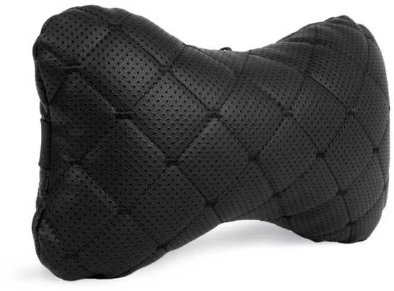Automobilio sėdynės galvos atramos pagalvė EVAtech ECO 27x16 cm - juoda / juodos siūlės