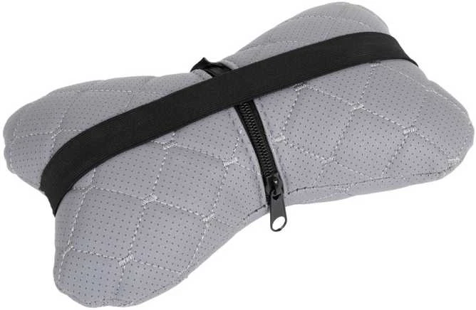 Automobilio sėdynės galvos atramos pagalvė EVAtech ECO 27x16 cm - pilka / pilkos siūlės
