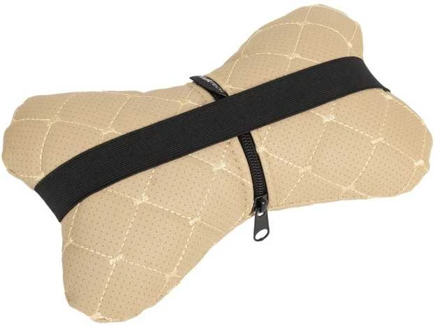 Automobilio sėdynės galvos atramos pagalvė EVAtech ECO 27x16 cm - smėlio / smėlio siūlės