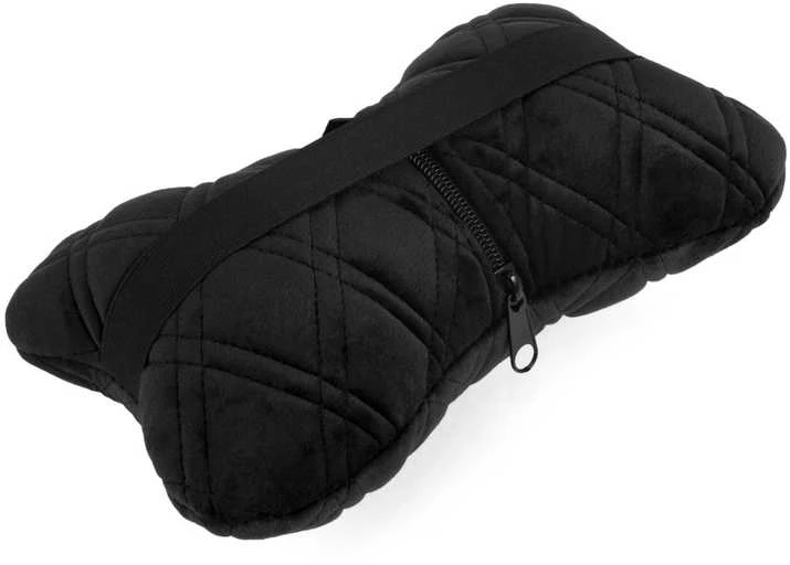 Automobilio sėdynės galvos atramos pagalvė EVAtech 27x16 cm - juoda / juodos siūlės