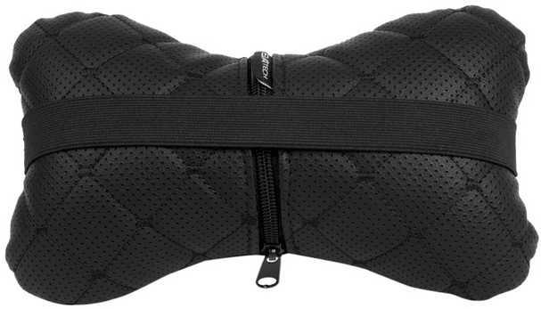 Automobilio sėdynės galvos atramos pagalvė EVAtech ECO 27x16 cm - juoda / juodos siūlės