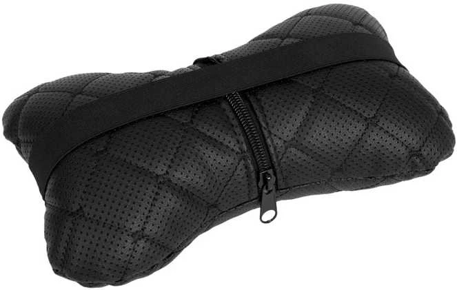 Automobilio sėdynės galvos atramos pagalvė EVAtech ECO 27x16 cm - juoda / juodos siūlės