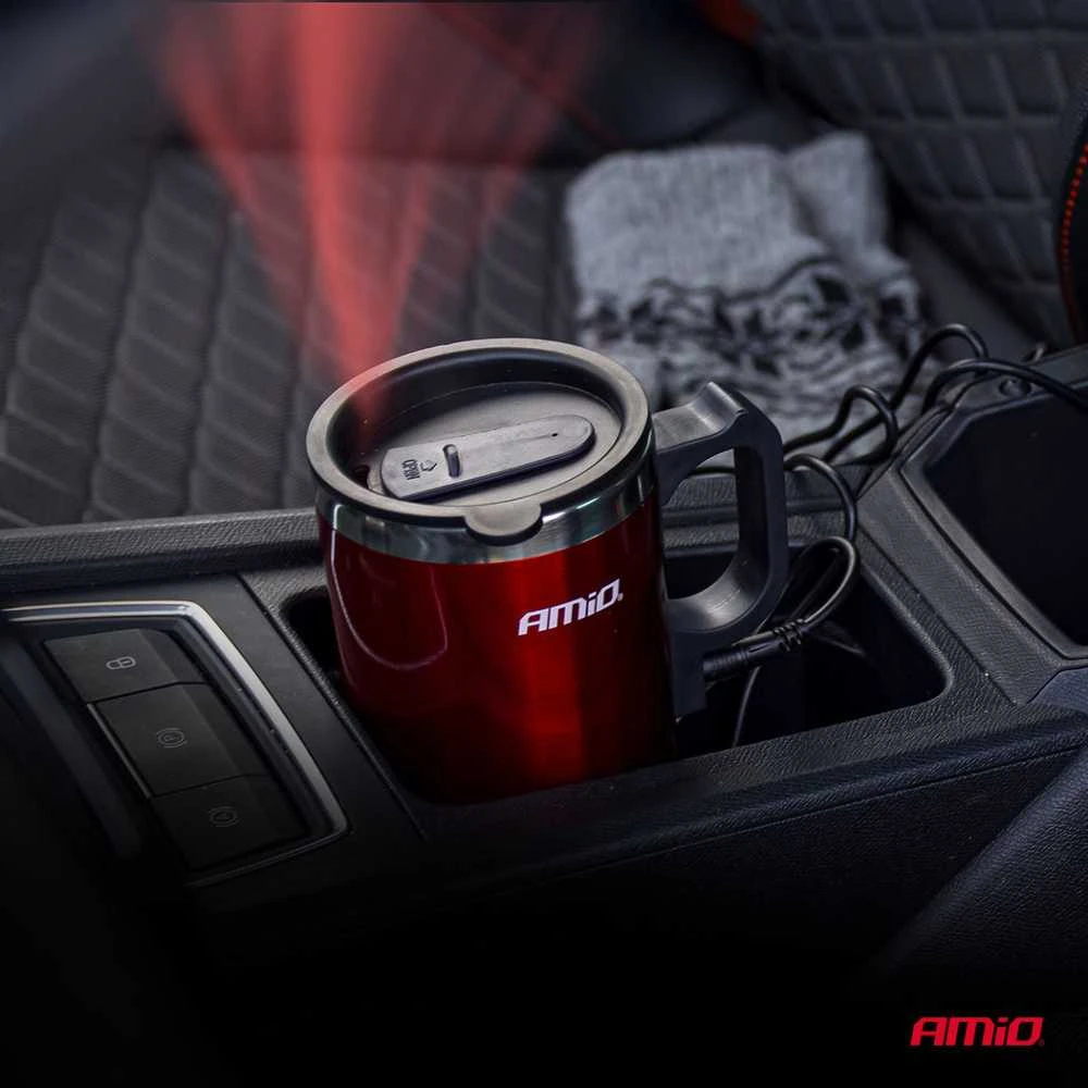 Automobilinis termo puodelis su šildymo funkcija Amio-02177