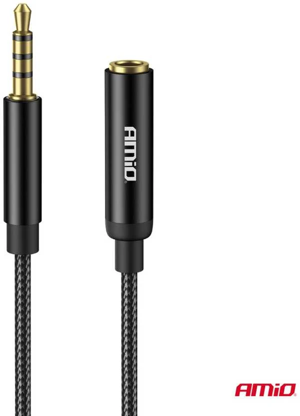 AUX 3.5 mm pratęsimo laidas 2 m – male į female, AMIO-04296