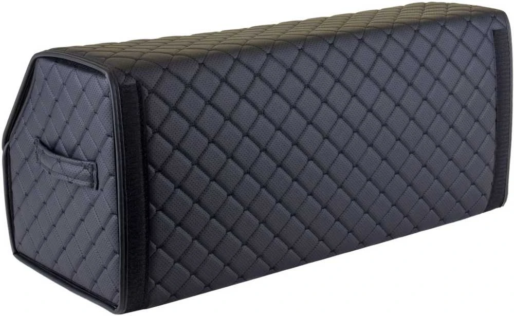 Bagažinės daiktadėžė EVAtech ECO L 30x30x65 cm - juoda / juodi kraštai / juodos siūlės / juodas vidus