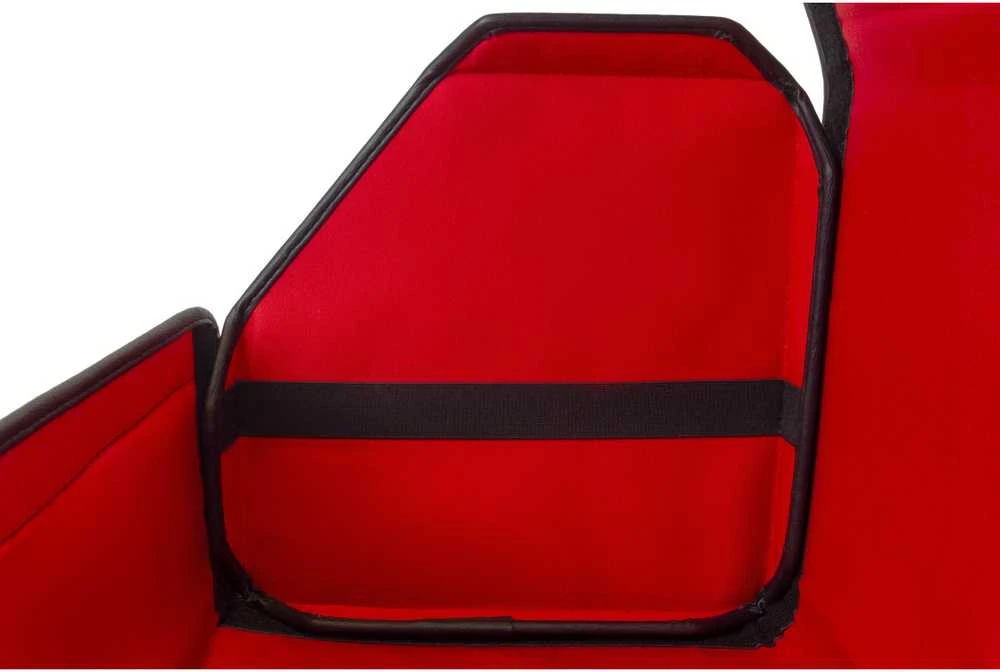 Bagažinės daiktadėžė EVAtech ECO S 30x30x35 cm - ruda / juodi kraštai / rudos siūlės / raudonas vidus
