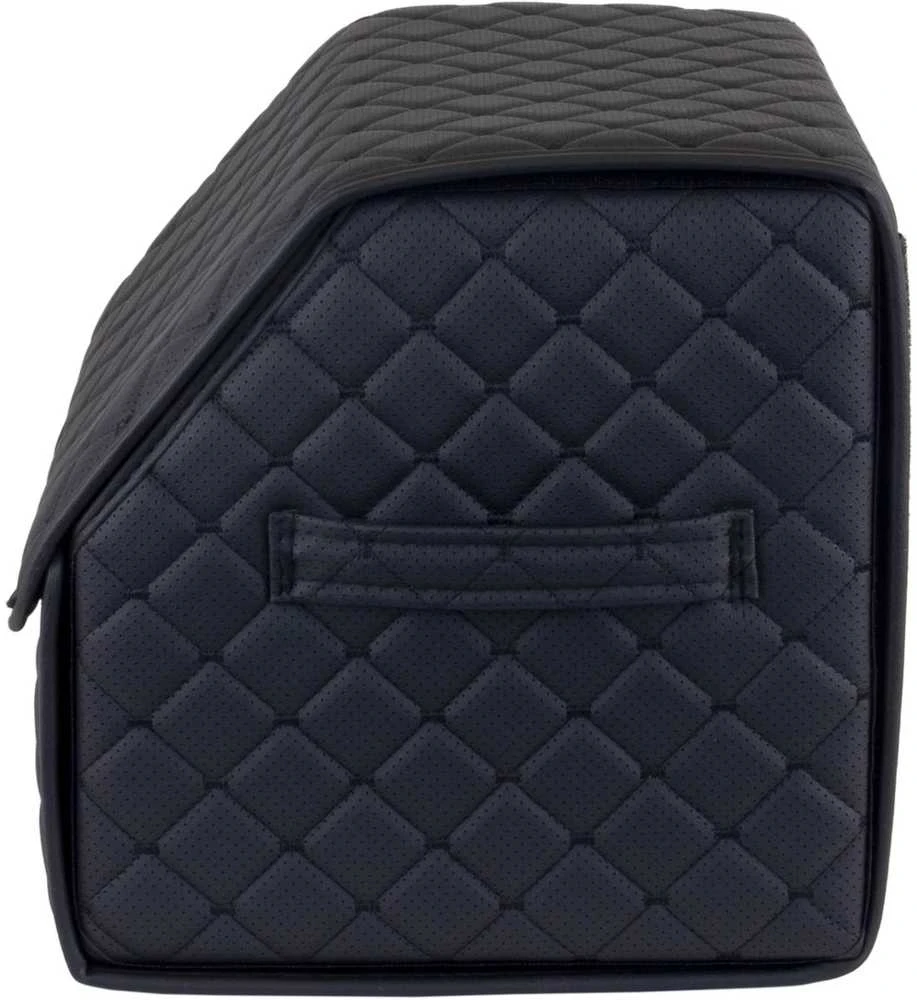Bagažinės daiktadėžė EVAtech ECO S 30x30x35 cm - juoda / juodi kraštai / juodos siūlės / juodas vidus