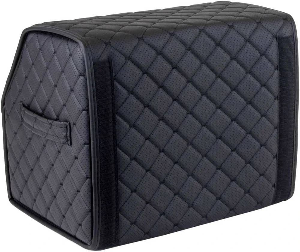 Bagažinės daiktadėžė EVAtech ECO S 30x30x35 cm - juoda / juodi kraštai / juodos siūlės / juodas vidus