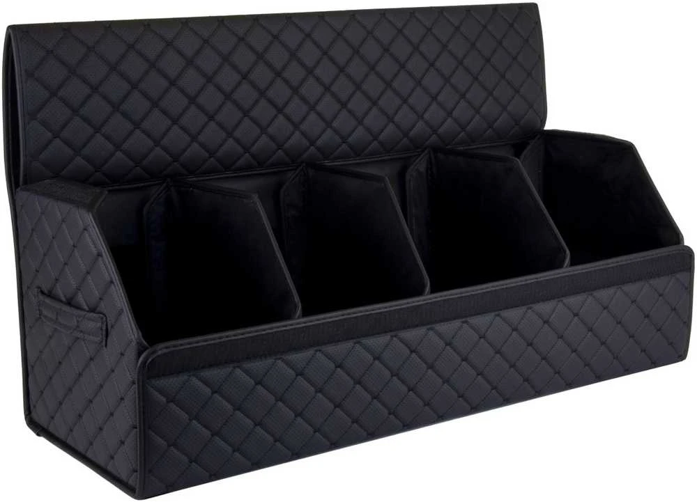 Bagažinės daiktadėžė EVAtech ECO XL 30x30x80 cm - juoda / juodi kraštai / juodos siūlės / juodas vidus