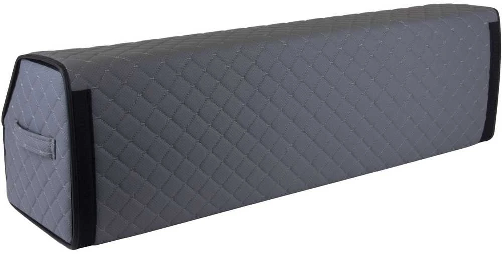 Bagažinės daiktadėžė EVAtech ECO XXL 30x30x100 cm - pilka / juodi kraštai / pilkos siūlės / juodas vidus