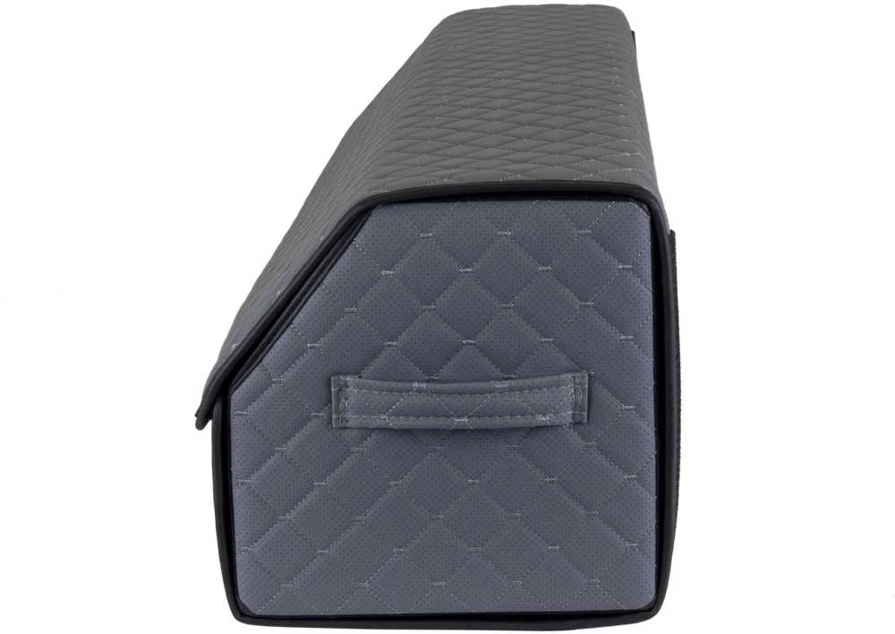 Bagažinės daiktadėžė EVAtech ECO XXL 30x30x100 cm - pilka / juodi kraštai / pilkos siūlės / juodas vidus