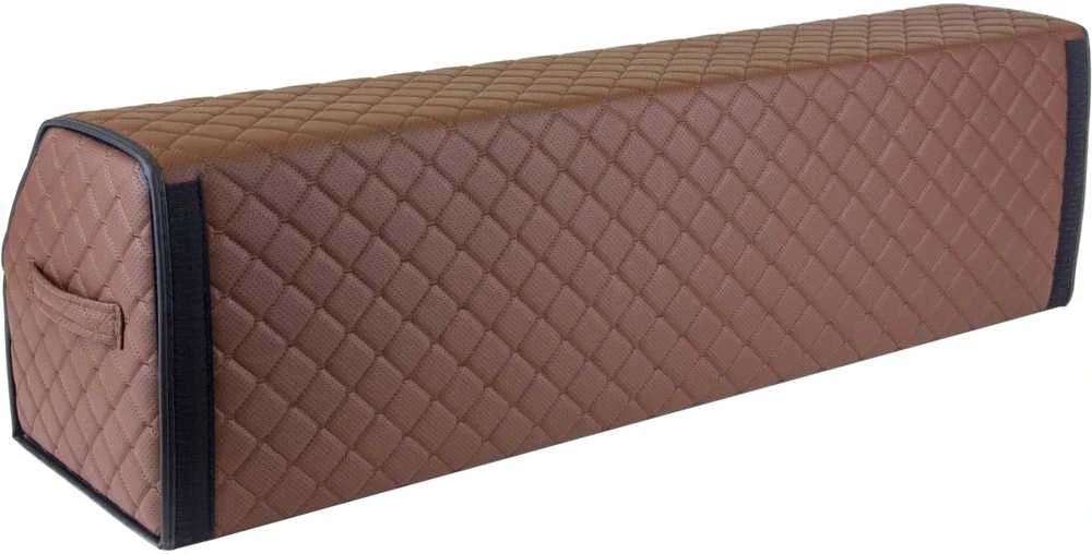 Bagažinės daiktadėžė EVAtech ECO XXL 30x30x100 cm - ruda / juodi kraštai / rudos siūlės / juodas vidus