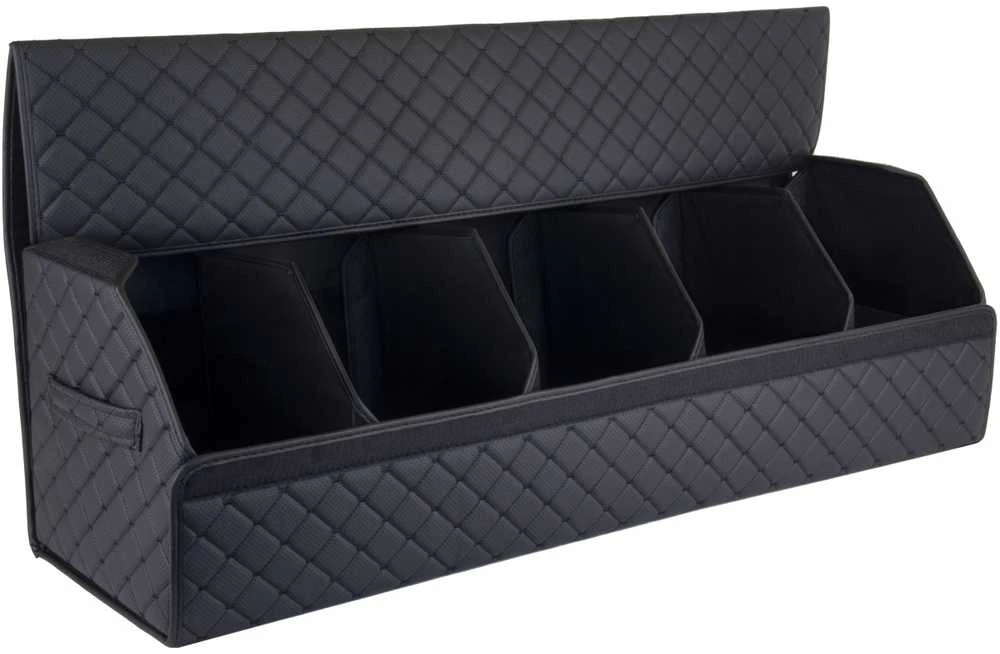 Bagažinės daiktadėžė EVAtech ECO XXL 30x30x100 cm - juoda / juodi kraštai / juodos siūlės / juodas vidus