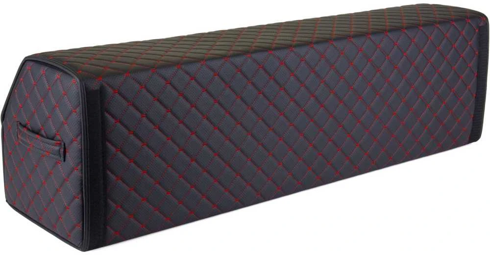 Bagažinės daiktadėžė EVAtech ECO XXL 30x30x100 cm - juoda / juodi kraštai / raudonos siūlės / raudonas vidus