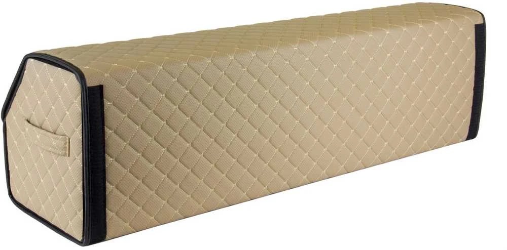 Bagažinės daiktadėžė EVAtech ECO XXL 30x30x100 cm - smėlio / juodi kraštai / smėlio siūlės / raudonas vidus