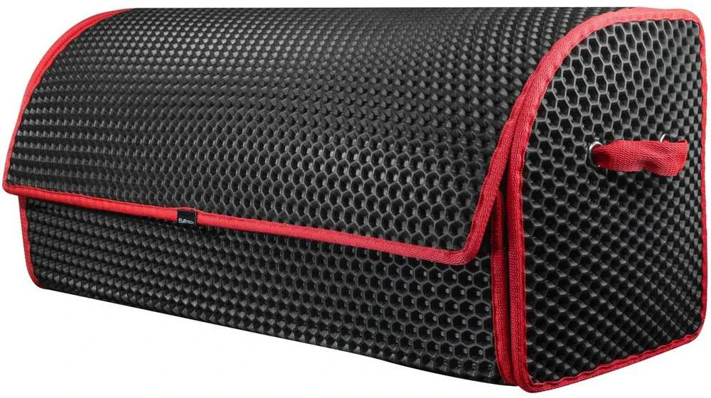 Bagažinės daiktadėžė EVAtech PRO L 32x75x30 cm - juoda / raudoni kraštai