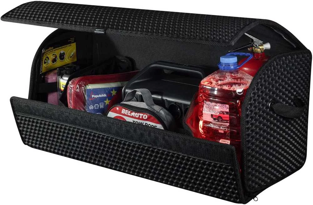 Bagažinės daiktadėžė EVAtech PRO L 32x75x30 cm - juoda / juodi kraštai
