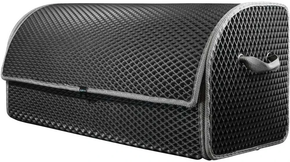Bagažinės daiktadėžė EVAtech PRO L 32x75x30 cm - juoda / pilki kraštai