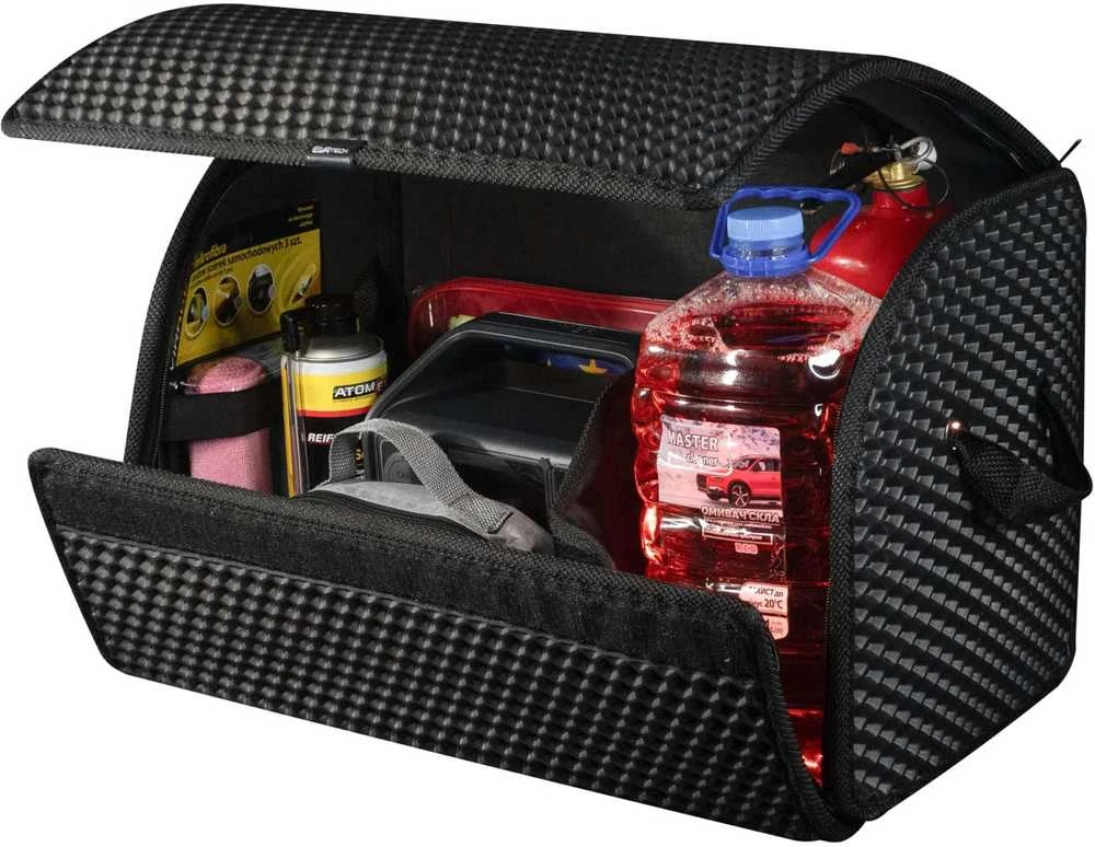 Bagažinės daiktadėžė EVAtech PRO M 32x50x30 cm - juoda / juodi kraštai