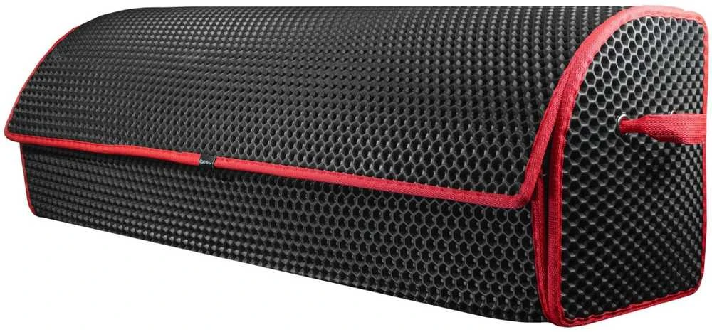 Bagažinės daiktadėžė EVAtech PRO XL 32x100x30 cm - juoda / raudoni kraštai