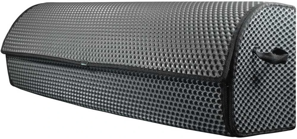 Bagažinės daiktadėžė EVAtech PRO XL 32x100x30 cm - pilka / juodi kraštai
