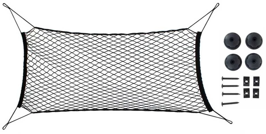 Bagažinės tvirtinimo tinklas su laikikliais 100 × 40 cm, AMIO-02149