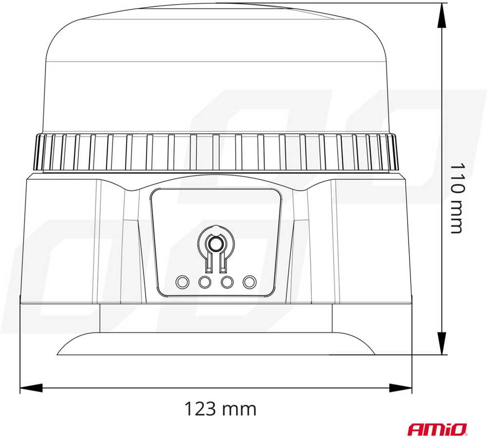Belaidė LED įspėjamoji lempa R65 R10 12V 24V AMIO-03931