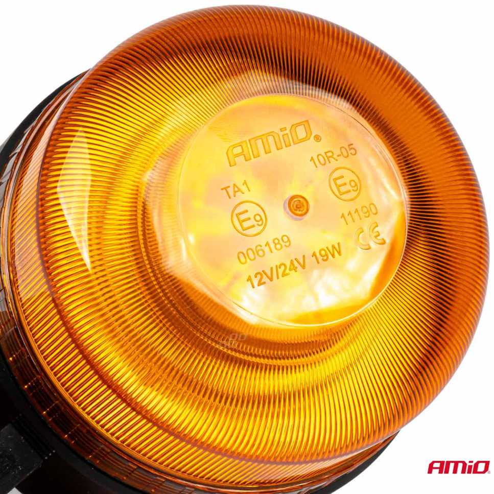 Belaidė LED įspėjamoji lempa R65 R10 12V 24V AMIO-03931