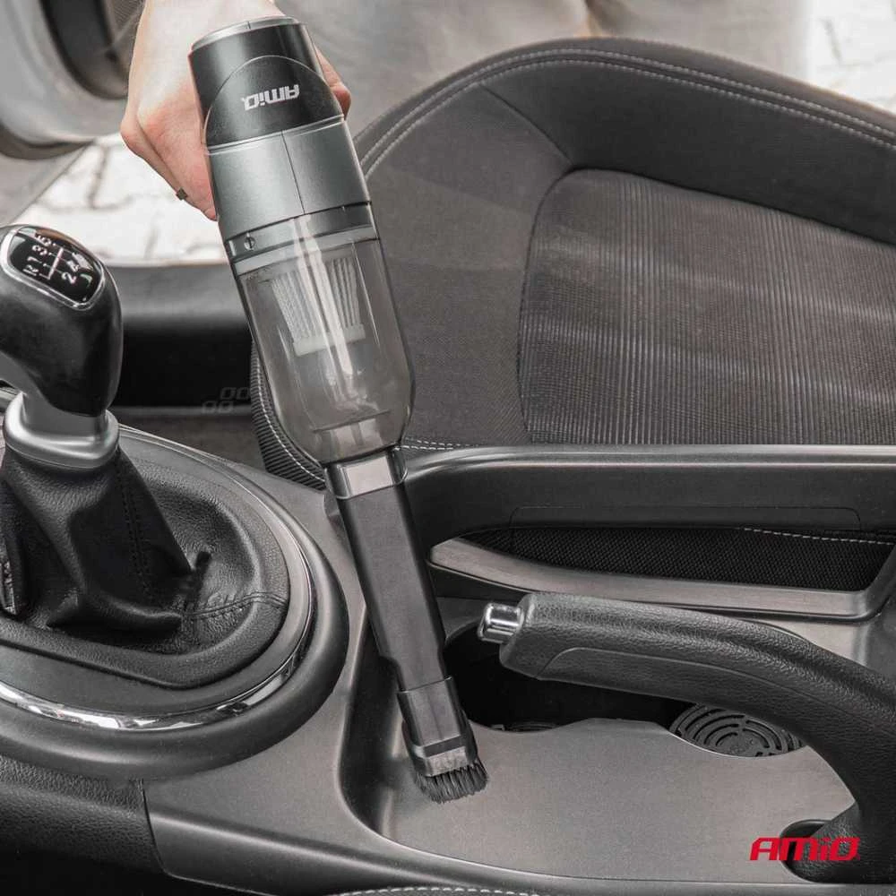 Belaidis automobilinis dulkių siurblys 40 W, 4000 mAh, su HEPA filtru, 4,5 kPa AMiO-03692