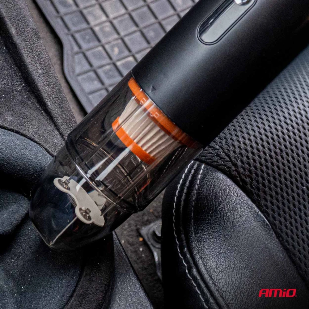 Belaidis automobilinis dulkių siurblys 6 kPa, 50W, 150 ml AMIO-04888