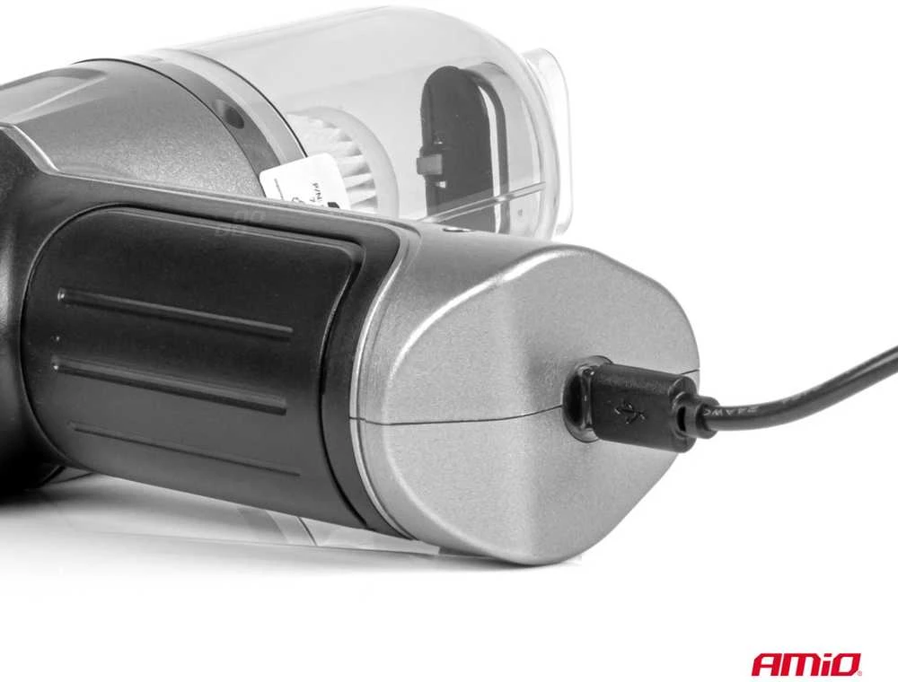 Belaidis automobilinis dulkių siurblys 70 W, 4000 mAh, su HEPA filtru, 11 kPa AMiO-03693
