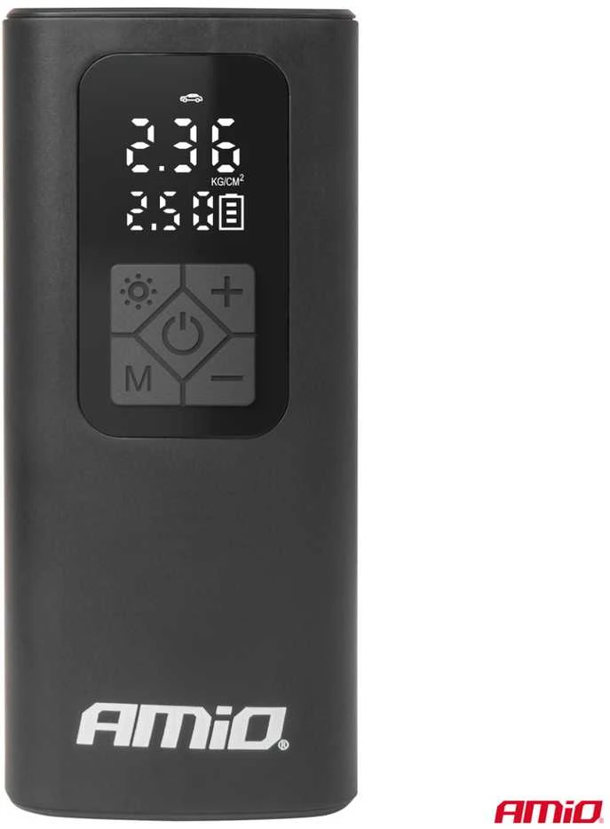 Belaidis automobilinis kompresorius 40 W su LED, powerbank ir USB-C, AMIO-04377