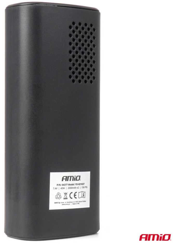 Belaidis automobilinis kompresorius 40 W su LED, powerbank ir USB-C, AMIO-04377
