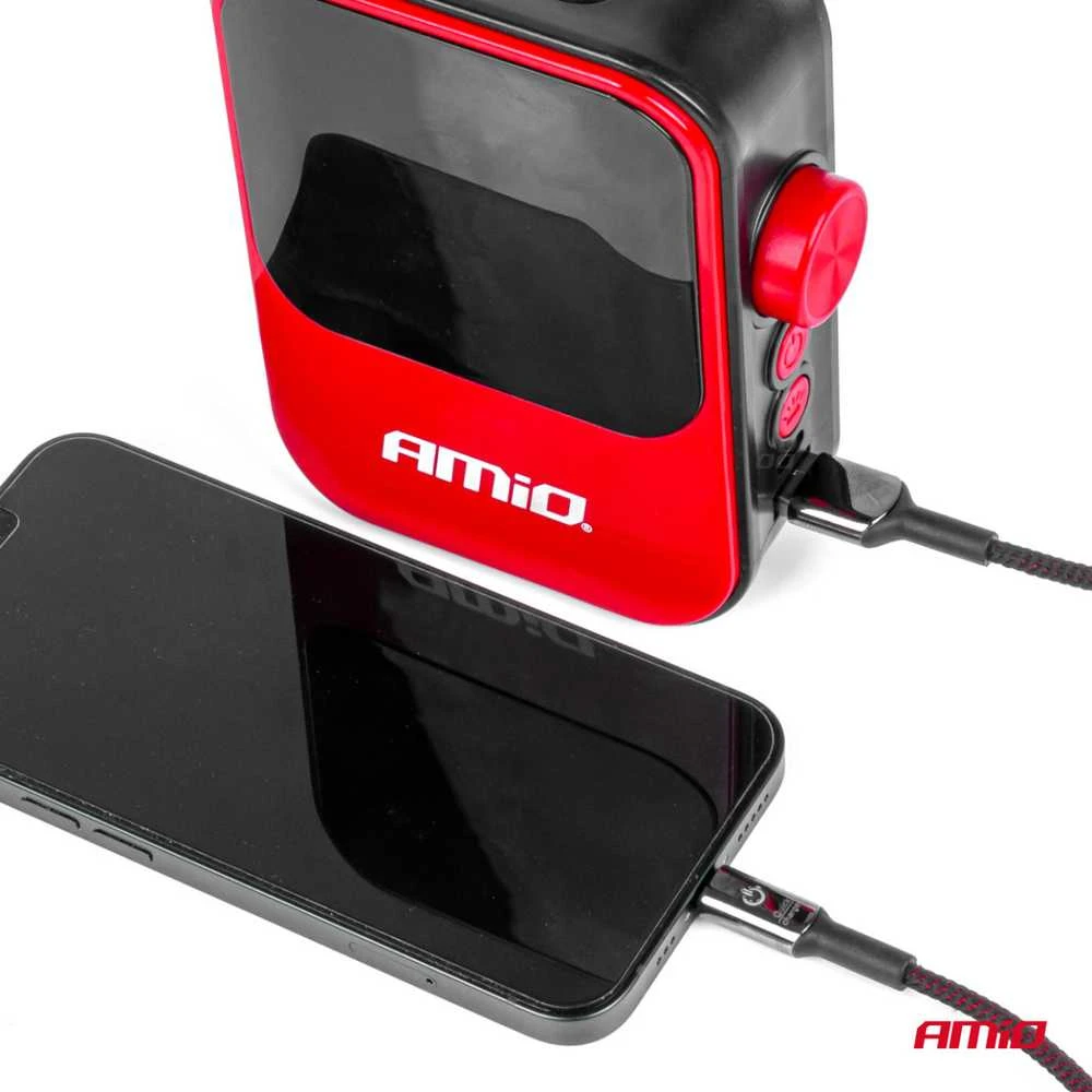 Belaidis automobilinis kompresorius 40W su powerbank AMIO-03690