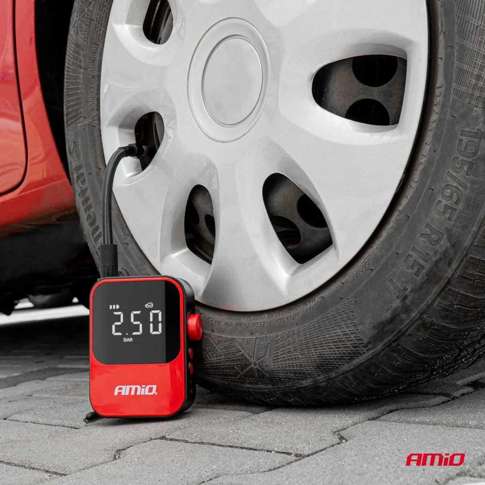 Belaidis automobilinis kompresorius 40W su powerbank AMIO-03690