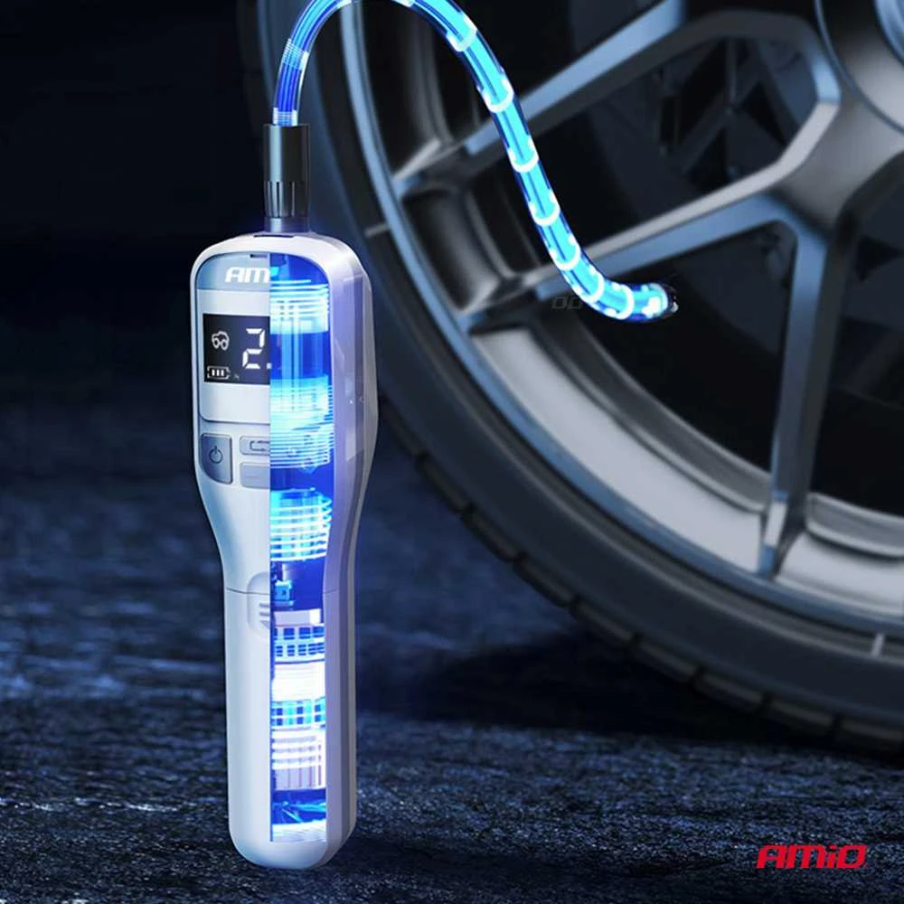 Belaidis automobilinis kompresorius 40W su powerbank AMIO-03689