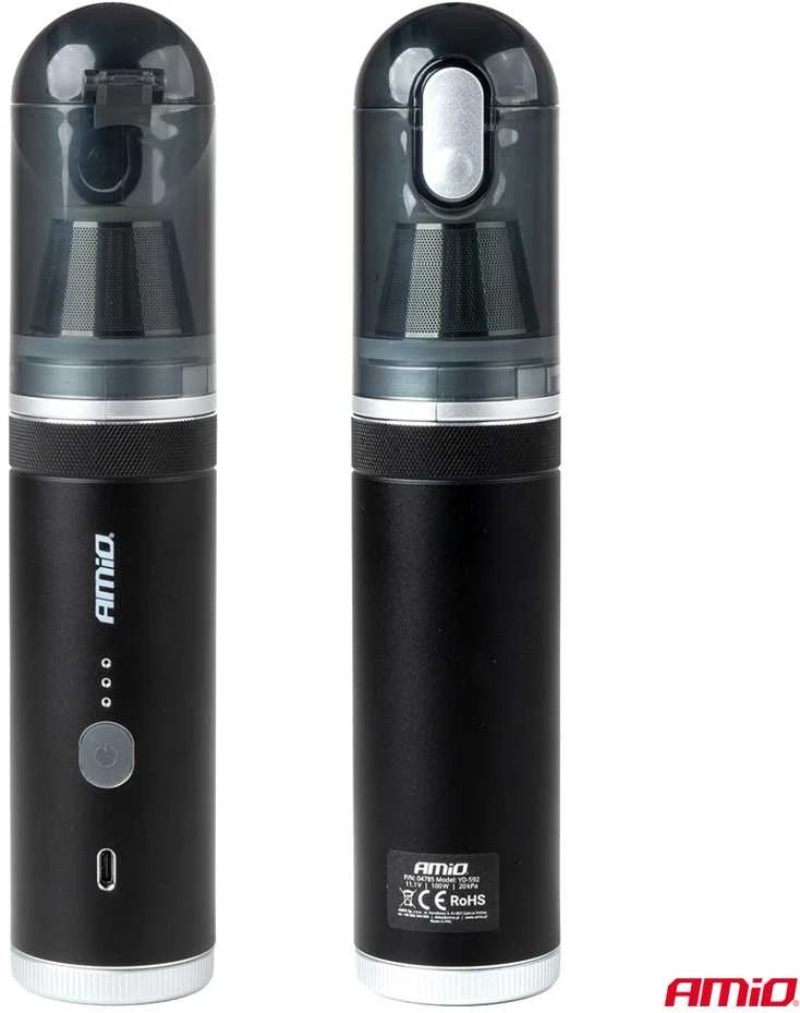 Dulkių siurblys Belaidis automobilinis siurblys su pompos funkcija 100W 20 kPa USB-C AMIO-04785