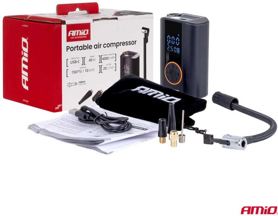 Belaidis LED kompresorius 40W su USB-C ACOMP-25 AMIO-04414