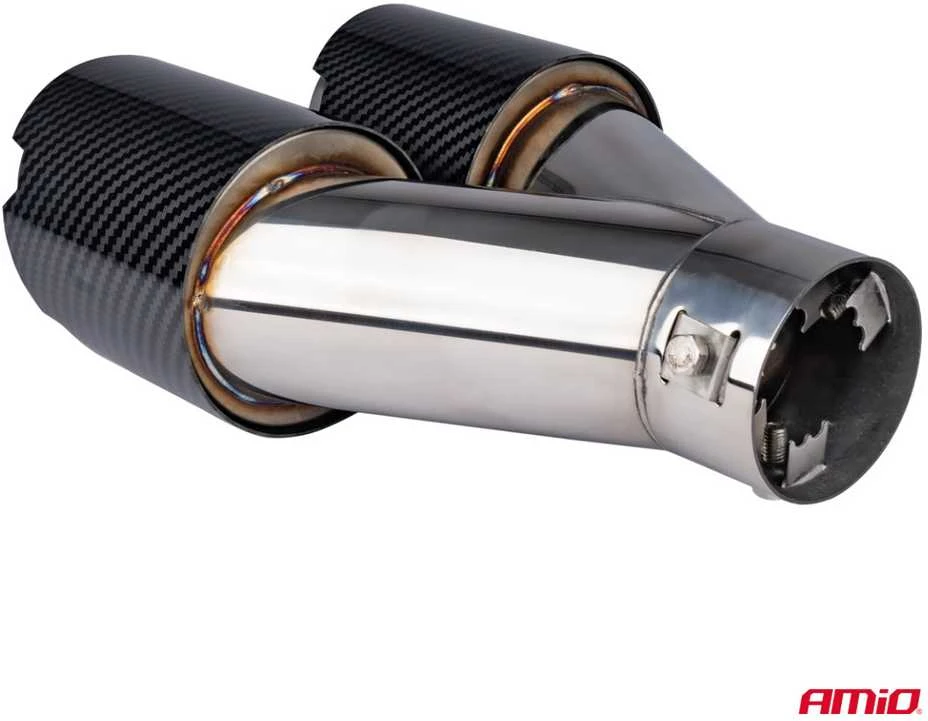 Duslintuvo antgalis 32-52 mm, nerūdijančio plieno, carbon, dvigubas, kairysis, AMiO‑04069