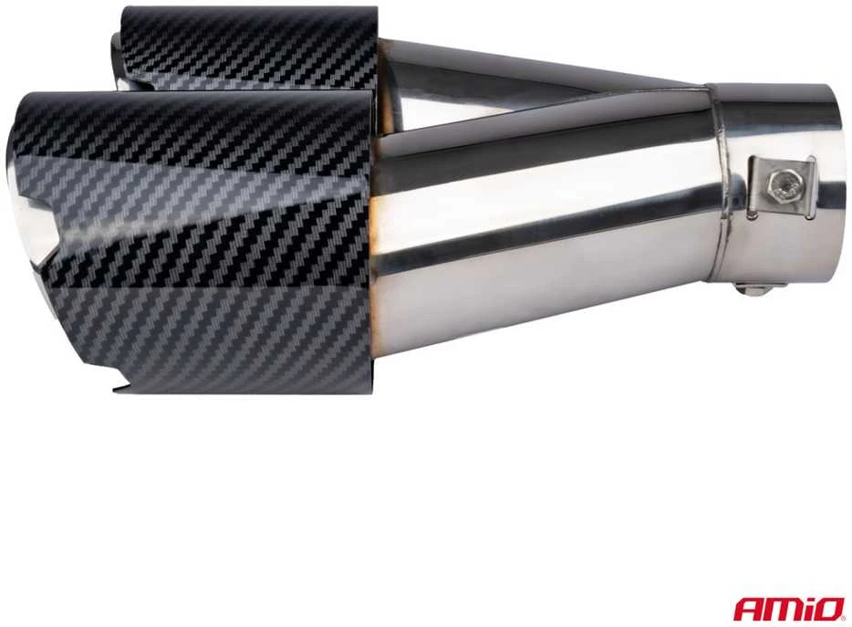 Duslintuvo antgalis 32-52 mm, nerūdijančio plieno, carbon, dvigubas, kairysis, AMiO‑04069