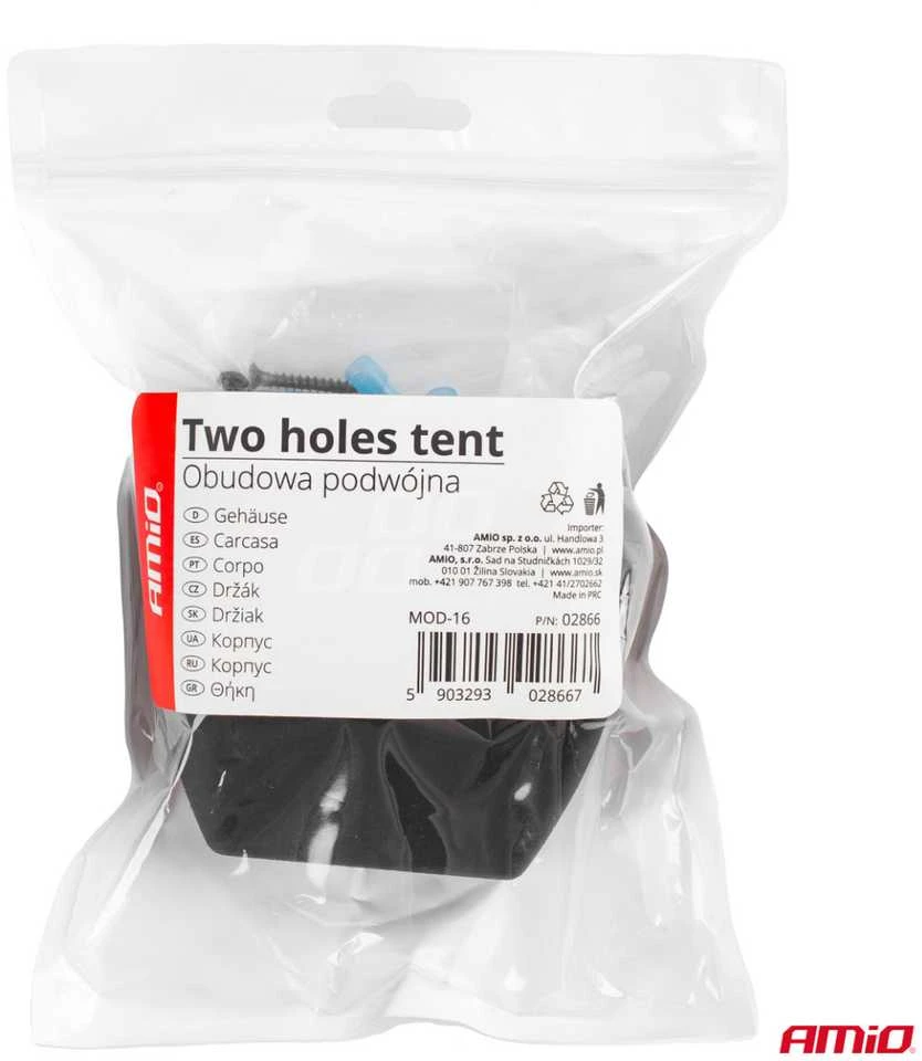 Dviejų angų išorinė USB panelės dėžutė MOD-16 AMiO-02866