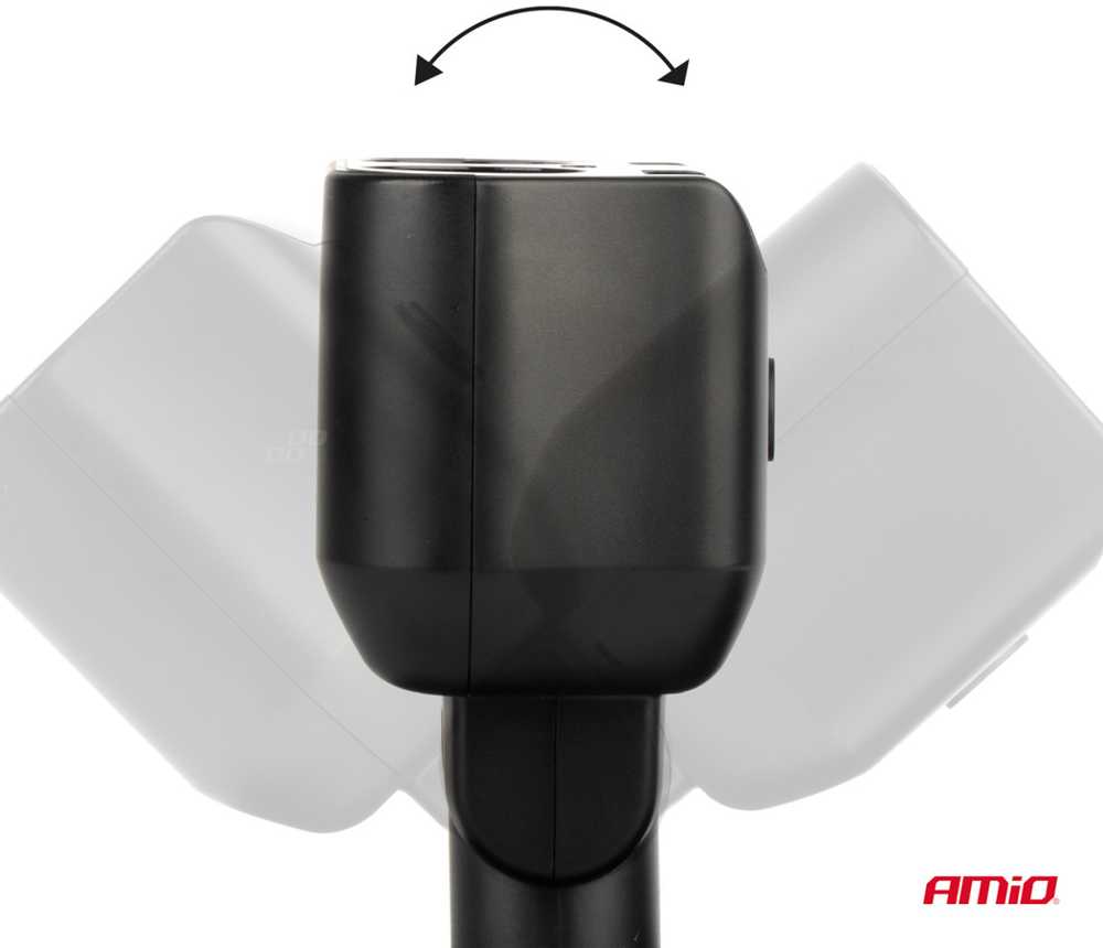 Dvigubas automobilio maitinimo lizdas 2x USB + 1x USB-C 12/24V, max 200W, AMIO-04173