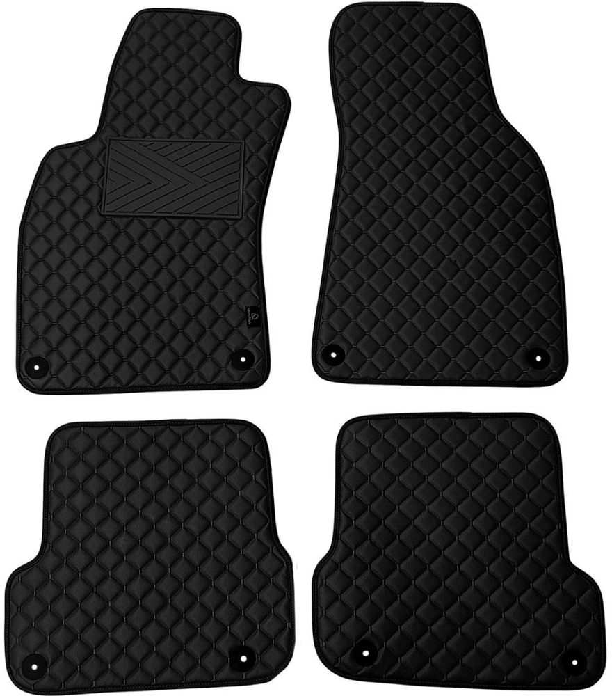 Eko odos kilimėliai QuiltyMats AUDI A6 2006-2011m. (C6) (Juoda / juodos siūlės)