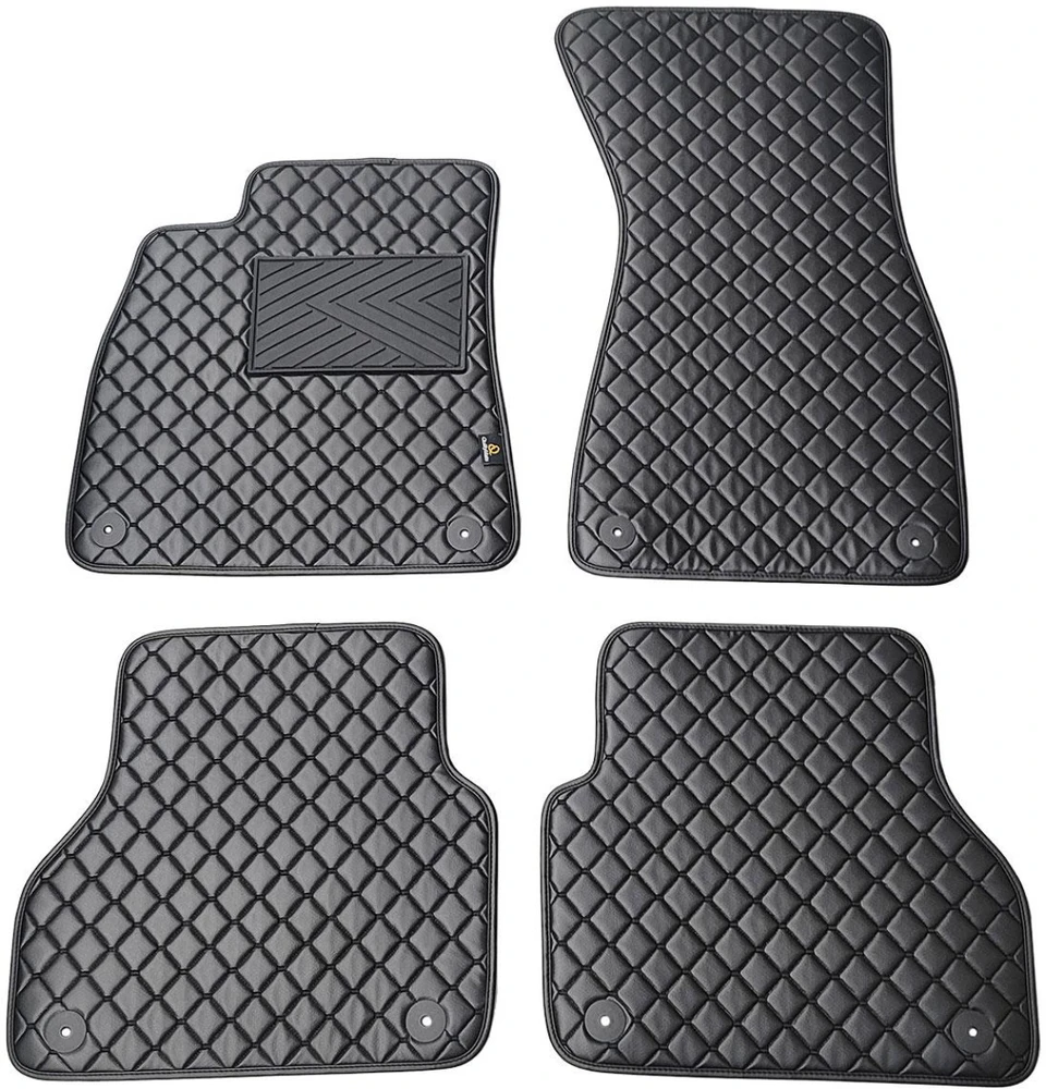 Eko odos kilimėliai QuiltyMats AUDI A6 nuo 2018m. (C8) (Juoda / juodos siūlės)