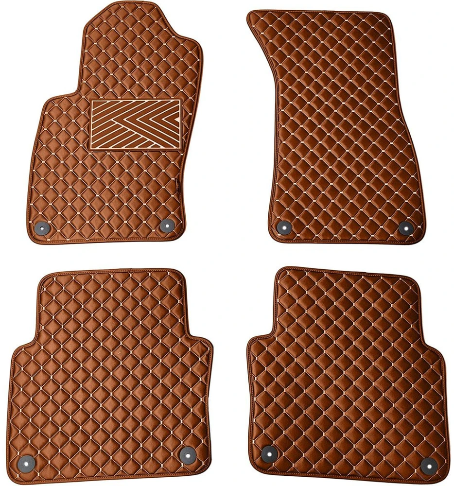 Eko odos kilimėliai QuiltyMats AUDI A8 2002-2009m. (D3) (Ruda / rudos siūlės)