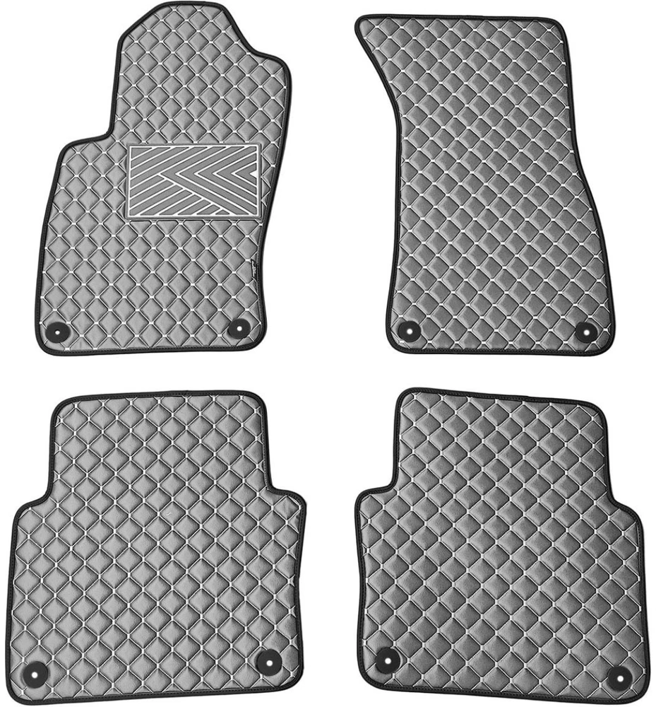 Eko odos kilimėliai QuiltyMats AUDI A8 2002-2009m. (D3) (Pilka / pilkos siūlės)
