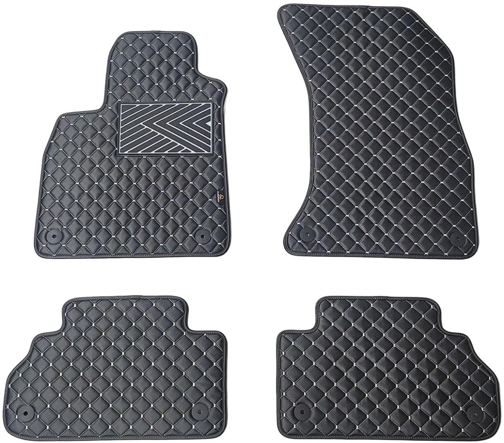 Eko odos kilimėliai QuiltyMats AUDI Q5 2017-2025m. (Juoda / pilkos siūlės)