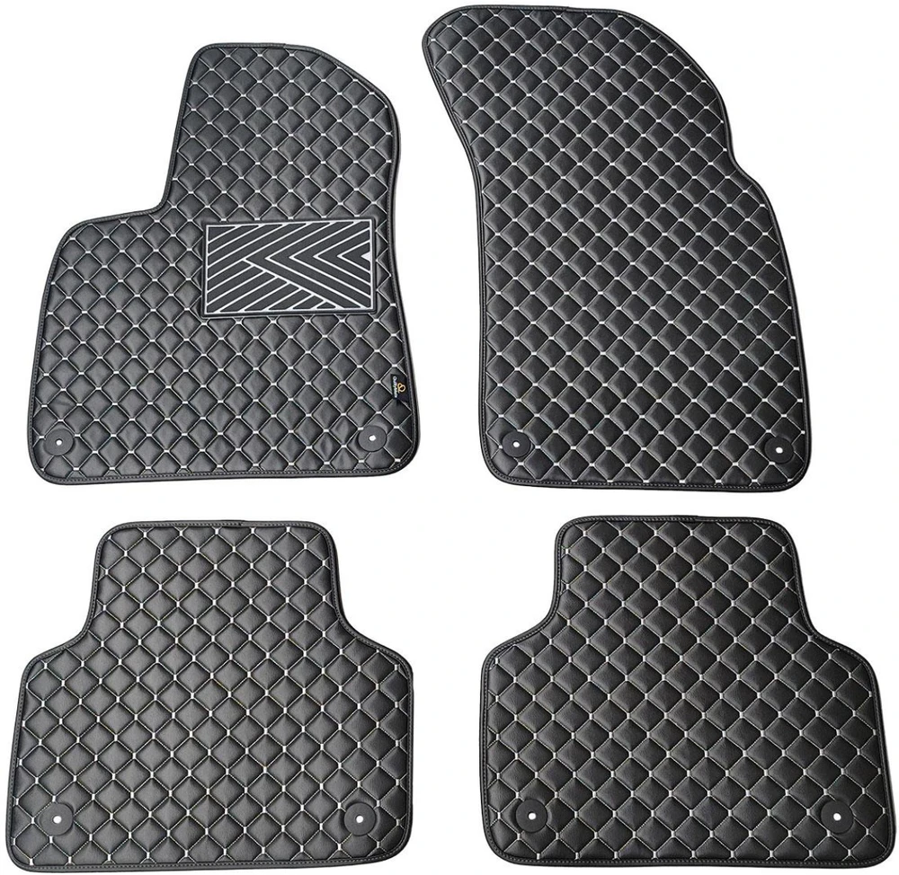 Eko odos kilimėliai QuiltyMats AUDI Q7 nuo 2015m. (Juoda / pilkos siūlės)